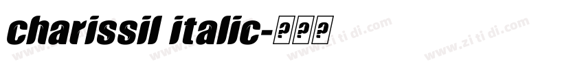 charissil italic字体转换